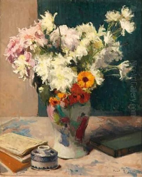 Bouquet De Fleurs Oil Painting by Paul Jean Hugues