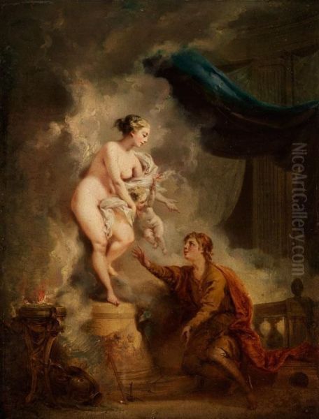 Der Bildhauer Pygmalion Vor Seiner Lebendig Gewordenen Statue Oil Painting by Victor Louis Hugues