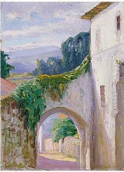 Calle Depueblo Oil Painting by Luis Huidobro Laplana