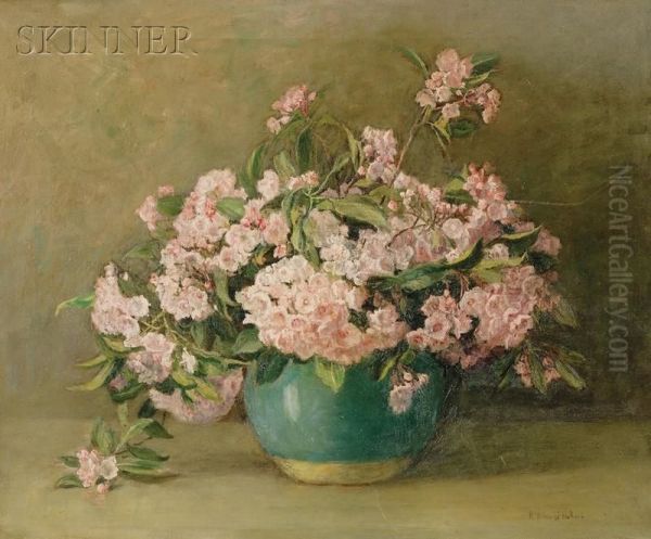 Still Life With Mountain Laurel Oil Painting by Katherine Allmond Hulbert