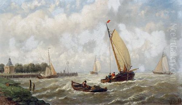 On The Zuider Zee Oil Painting by Hendrik Hulk