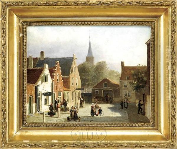 The Busy Square Oil Painting by John Frederick Ii Hulk