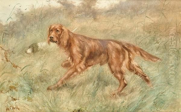 Hunting In The Undergrowth Oil Painting by John Frederick Ii Hulk