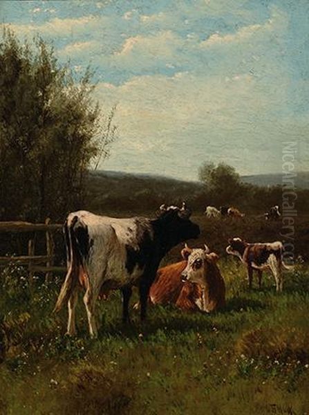 A Quiet Afternoon Oil Painting by Frederick William Hulme