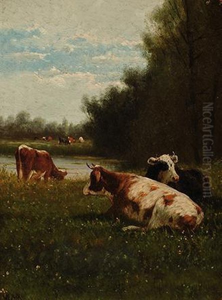 Lazing By The Water Oil Painting by Frederick William Hulme