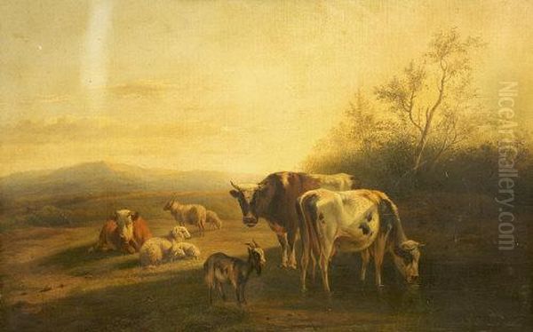 Changing Pastures Oil Painting by William Frederick Hulk