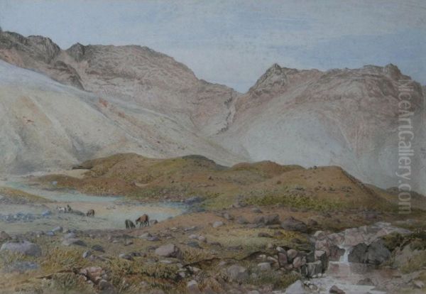 Morning At The Head Of Great Langdale Oil Painting by William Hull