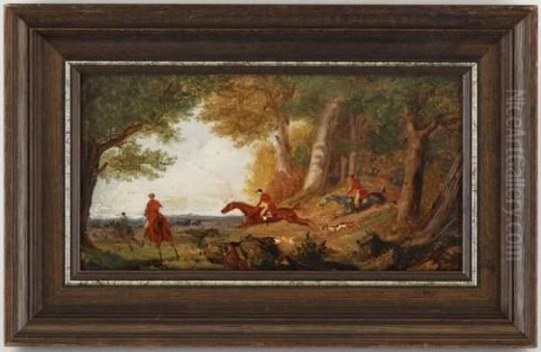 La Chasse A Courre Oil Painting by Charles Humbert