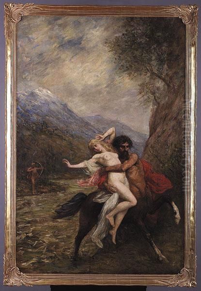 The Rape Of Hippodamea Oil Painting by Ferdinand Humbert