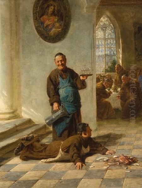 The Unfortunate Monk Oil Painting by Adolf Humborg