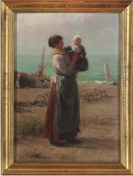 The Fisherman's Family Oil Painting by Edith Hume