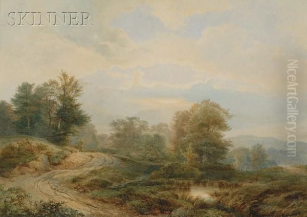 Winding Road Oil Painting by Carl Maria Nicolaus Hummel