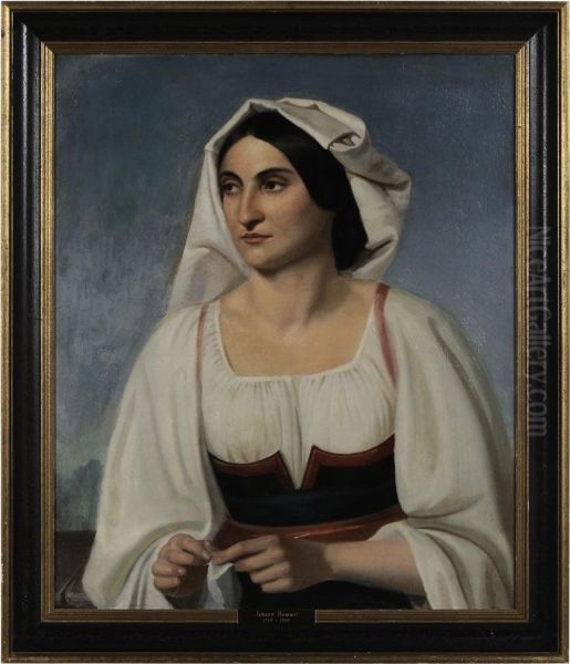 Italian Woman Oil Painting by Johann Erdmann Hummel