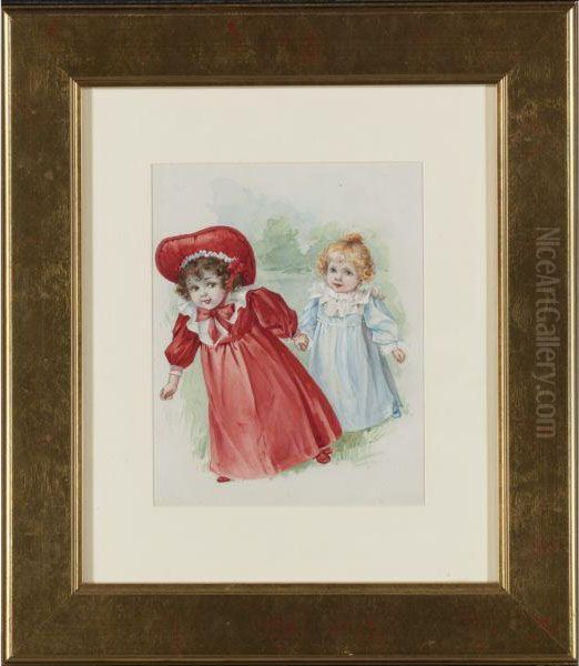 Two Children Oil Painting by Maud Humphrey