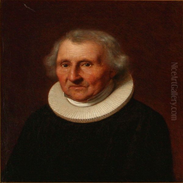 Provst Andreas Boje Oil Painting by Andreas Herman Hunaeus