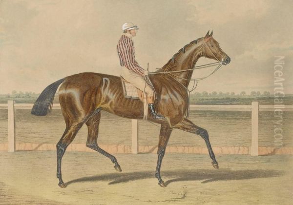 The Winner Of The Great St Leger Stakes At Doncaster Oil Painting by Charles Hunt