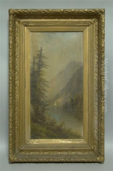 Mountain Landscape Oil Painting by Charles Day Hunt