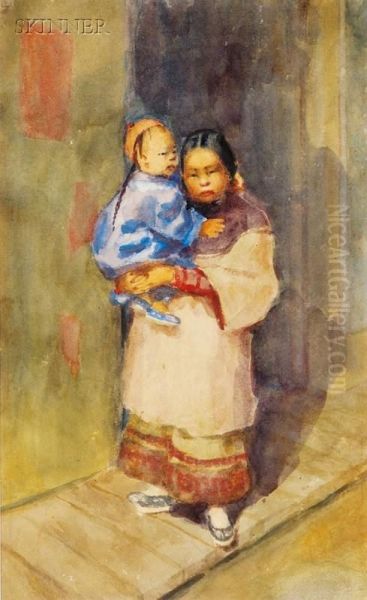 Portrait Of A Chinese Mother And Child by Esther Anna Hunt