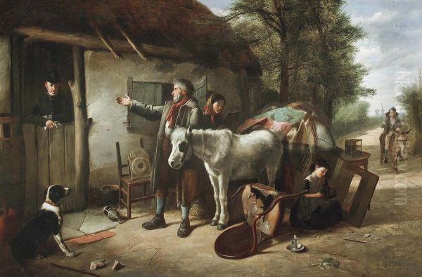 The Tinker And The Policeman Oil Painting by Charles, Hunt Jnr.