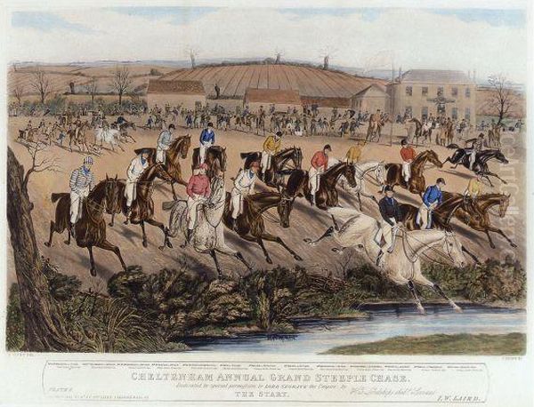 Cheltenham Annual Grandsteeple Chase Oil Painting by Charles, Hunt Jnr.