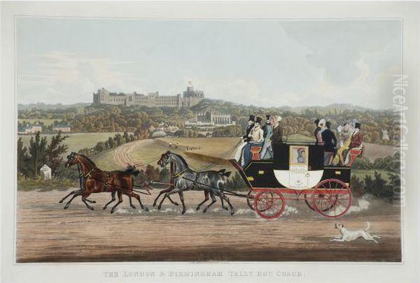 The London And Birminghamtally Ho Oil Painting by Charles, Hunt Jnr.