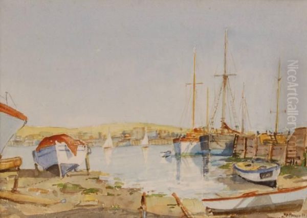 Pair Of Watercolours Oil Painting by John Powell Hunt