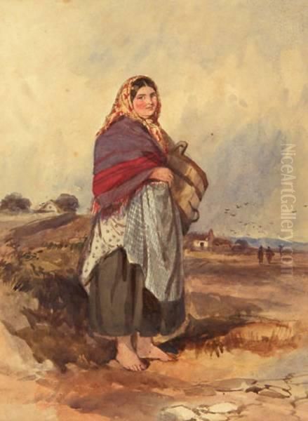 Manner Of Fishergirl Oil Painting by L. Hunt