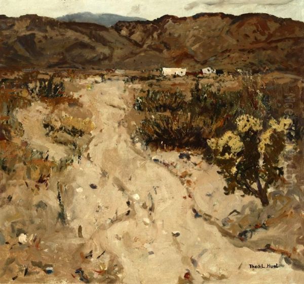 Desert Road Oil Painting by Thomas Lorraine Hunt