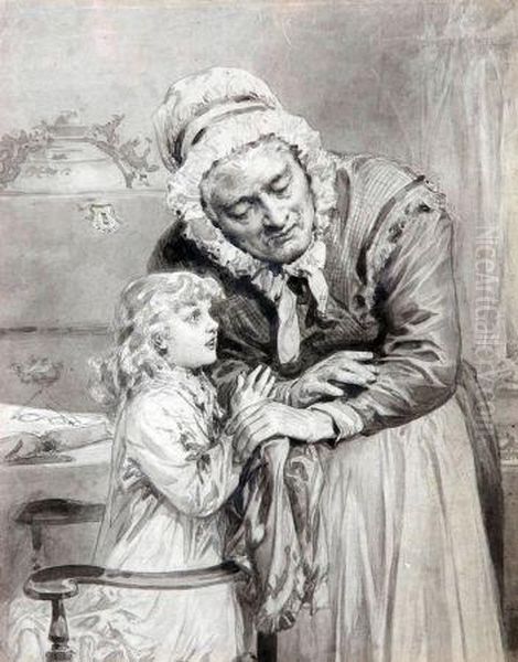 A Child's Tale Oil Painting by William Henry Hunt