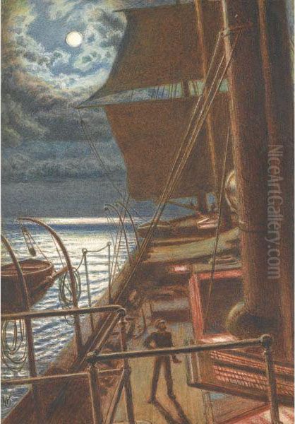 Homeward Bound (the Pathless Waters) Oil Painting by William Holman Hunt