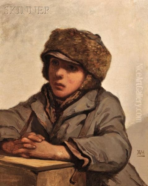 The Boot Black Oil Painting by William Morris Hunt