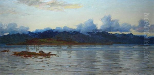 The Morven Hills From Lismore Oil Painting by Colin Hunter