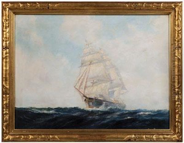 Clipper Ship 
Flying Cloud Oil Painting by Frederick Leo Hunter