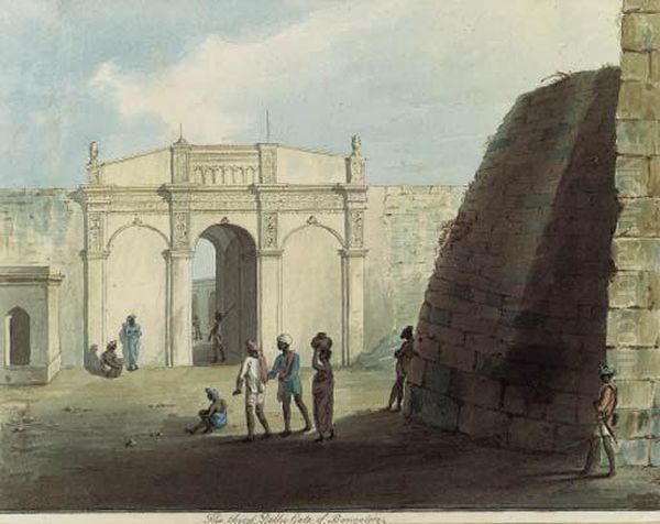 The Third Delhi Gate, Tipu Sultan Fort, Bangalore Oil Painting by Hunter, Lieutenant James