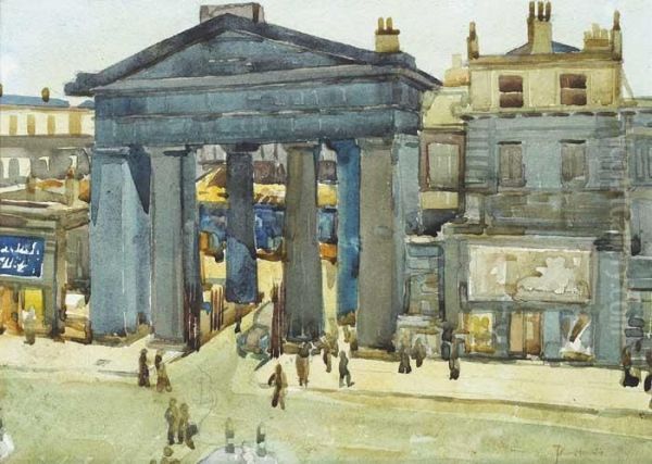 Euston Station Oil Painting by John Frederick Hunter