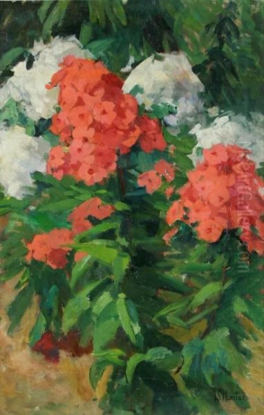 Rhododendrons Oil Painting by Lizbeth Clifton Hunter