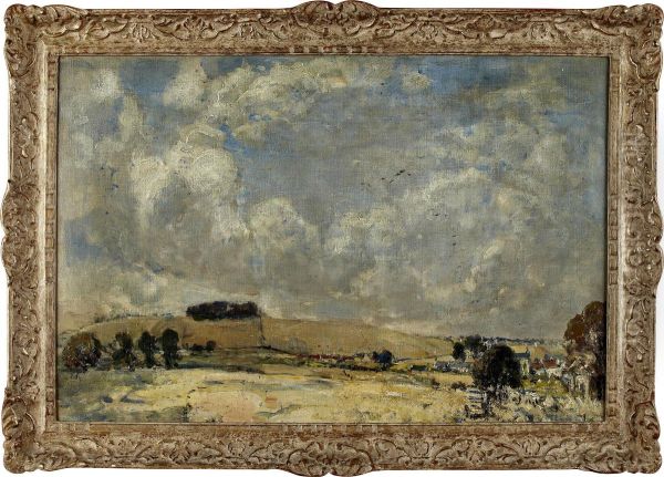 Harvest Landscape Oil Painting by Mason Hunter