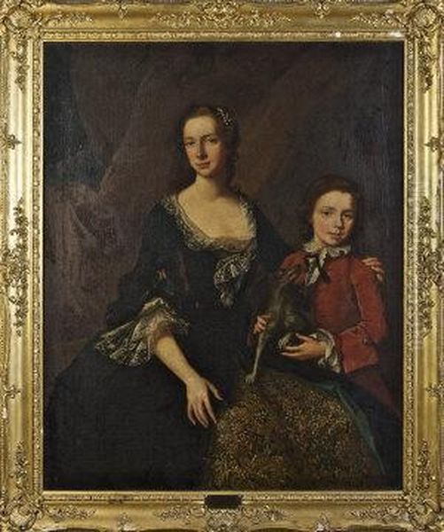 A Double Portrait Of Eleanor King Oil Painting by Robert Hunter