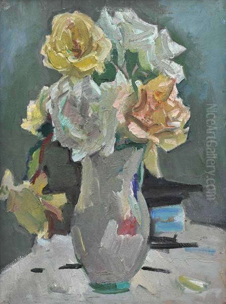 Roses Oil Painting by Isabel Hunter Tweddle