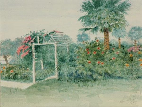 White Arbor Oil Painting by Dwight W. Huntington