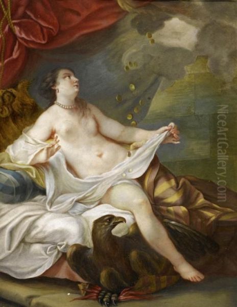 Danae Receives The Shower Of Gold Oil Painting by Gabriel Huquier