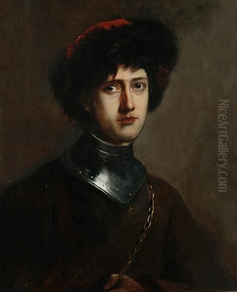 Portrait Of Lord Byron As Manfred Oil Painting by Frederick Yeates Hurlstone