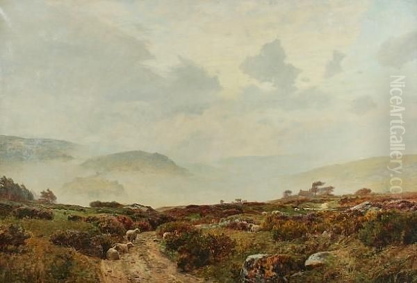 A Moorland Farm In The Lake District Oil Painting by Thomas Huson