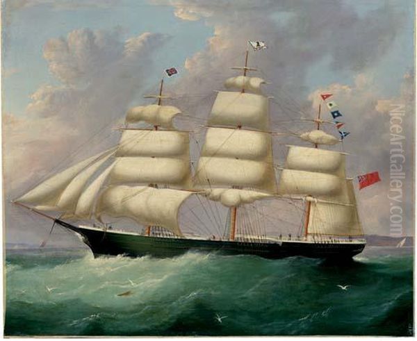 The Duisberg Calling For A Pilot In Coastal Waters Oil Painting by Francis Hustwick