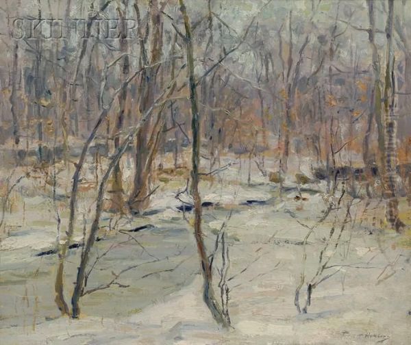 An Ice Bound Brook by Frank Townsend Hutchens