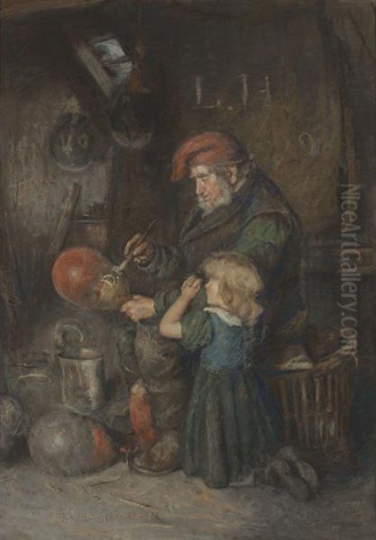 British 19th Century

 Grandfather's Initials Oil Painting by Roebrt Gemmel Hutchinson