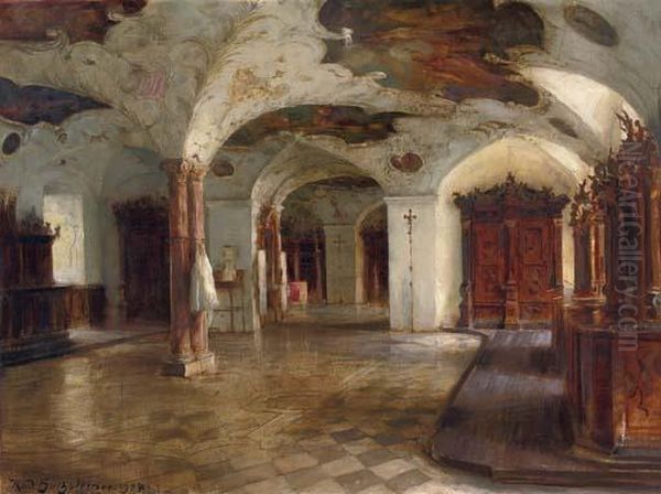 In The Palace Oil Painting by Rudolf Huthsteiner