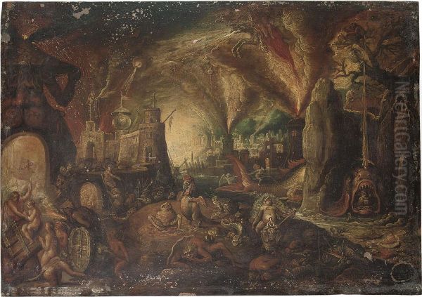 The Harrowing Of Hell Oil Painting by Pieter Huys