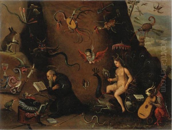 Le Tentazioni Di Sant'antonio Oil Painting by Pieter Huys