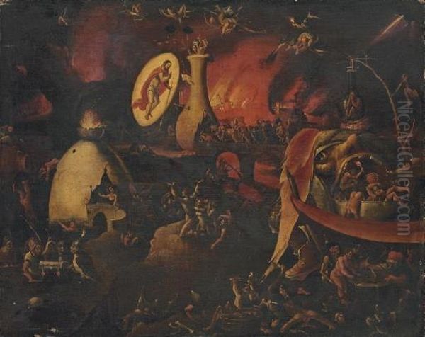 The Descent Into Limbo Oil Painting by Pieter Huys